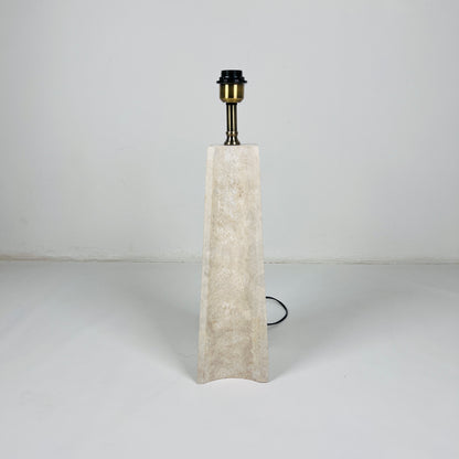Curvilinear Table Lamp - Travertine