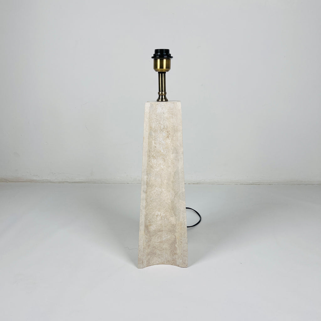 Earth Glow Travertine Table Lamp