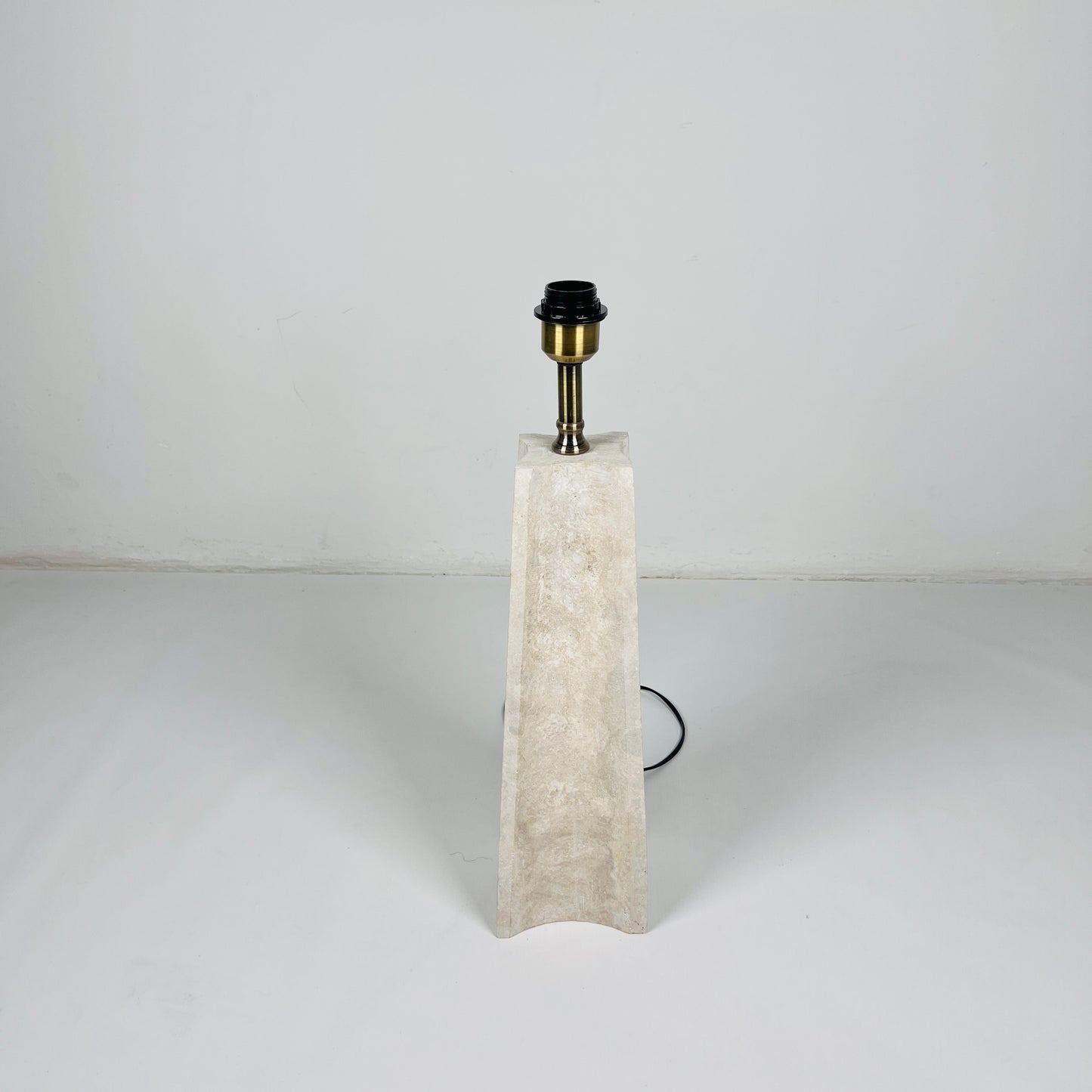 Curvilinear Table Lamp - Travertine