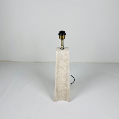 Curvilinear Table Lamp - Travertine