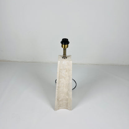 Curvilinear Table Lamp - Travertine