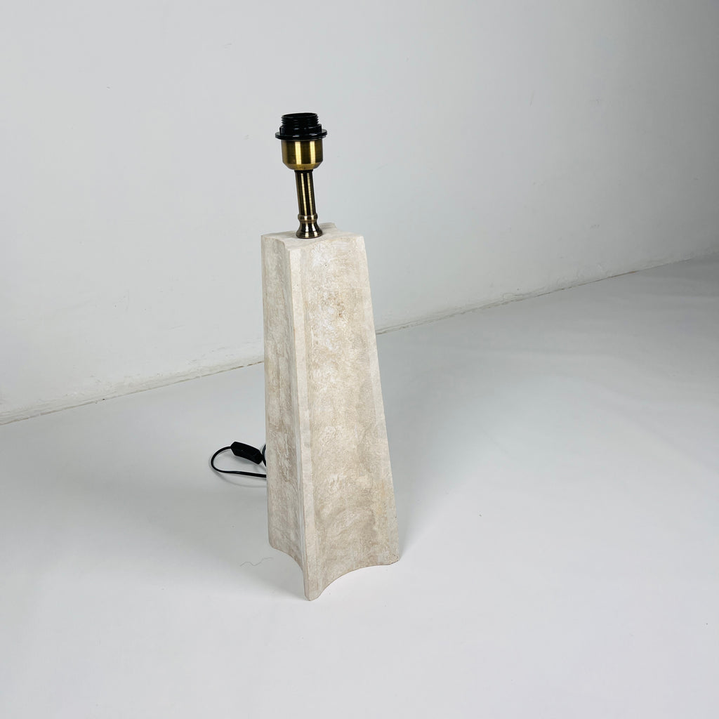 Earth Glow Travertine Table Lamp