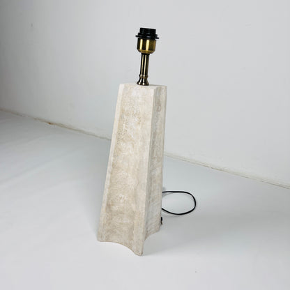 Curvilinear Table Lamp - Travertine