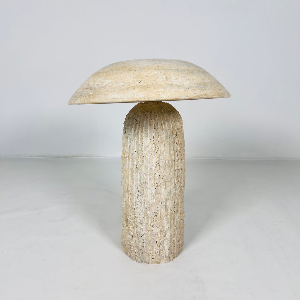 Mushroom Travertine Table Lamp