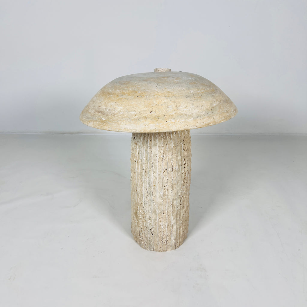 Mushroom Travertine Table Lamp