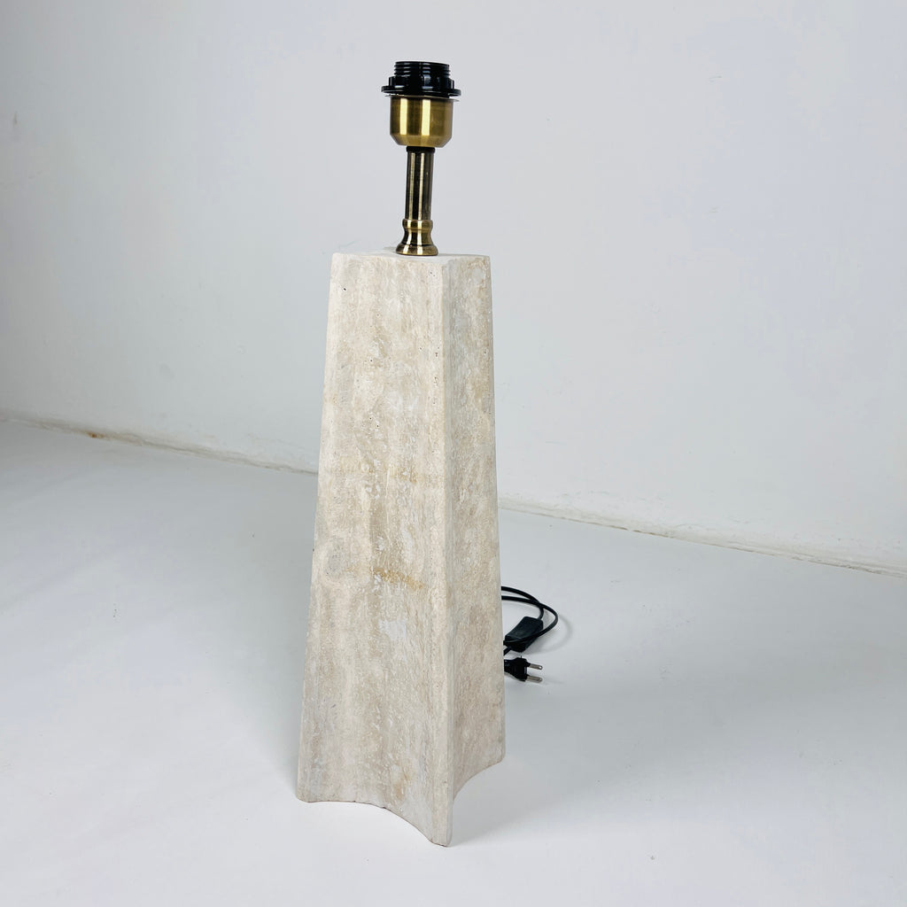 Earth Glow Travertine Table Lamp