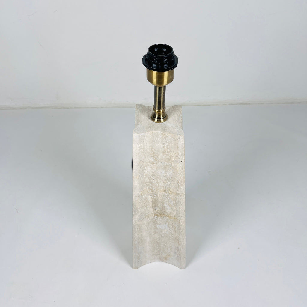 Earth Glow Travertine Table Lamp