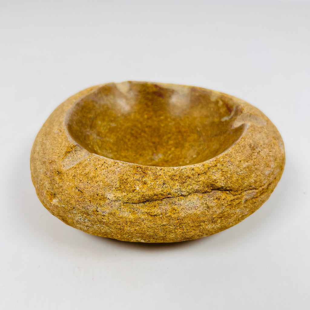 River Stone Golden Amber Ash Tray