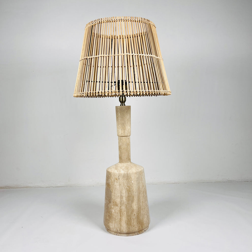 Bottled Bottom Travertine Lamp