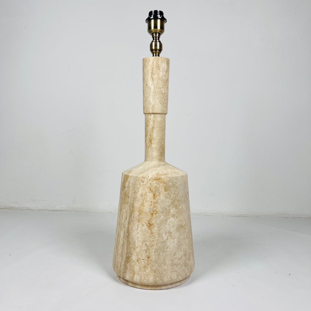 Bottled Bottom Travertine Lamp