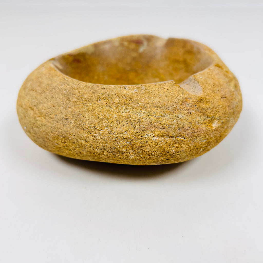 River Stone Golden Amber Ash Tray