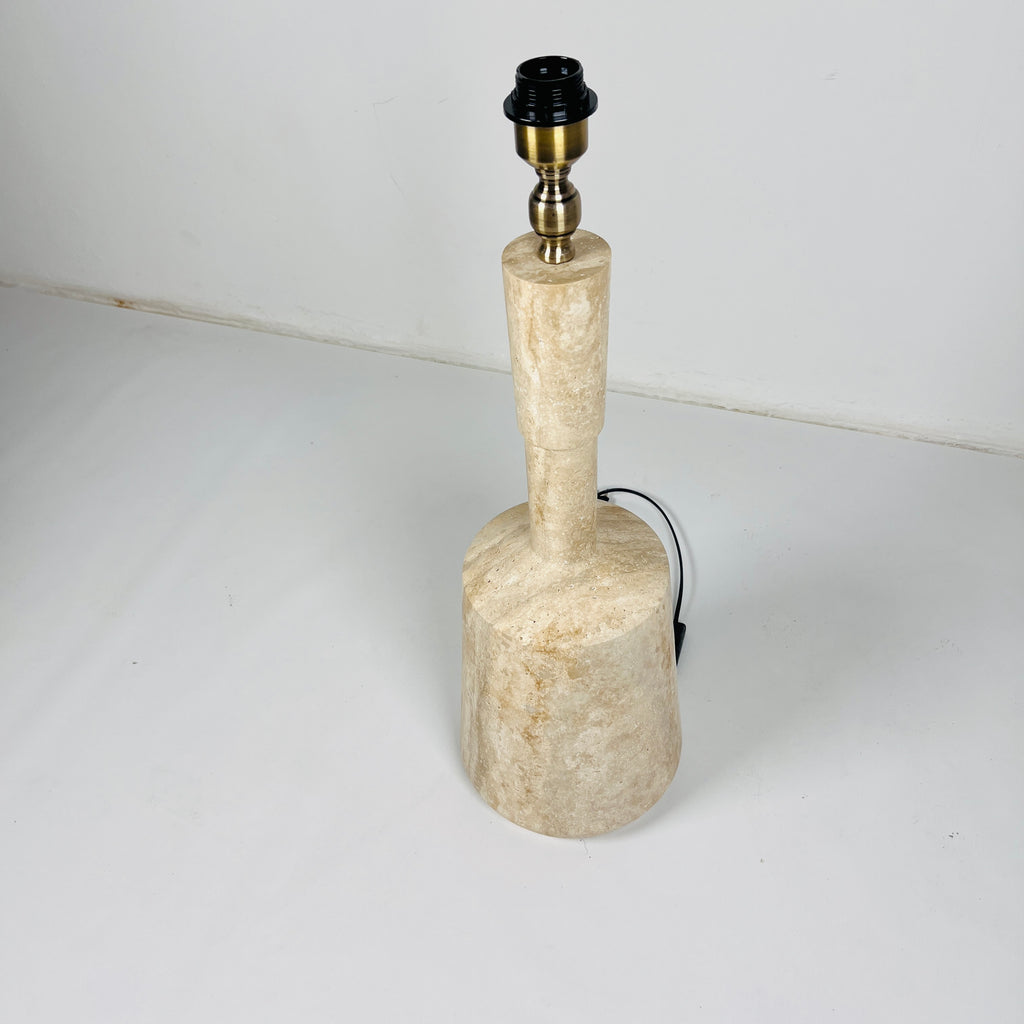 Bottled Bottom Travertine Lamp