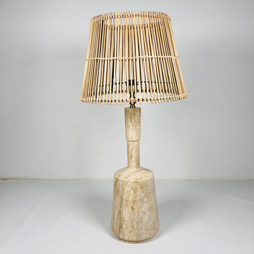 Bottled Bottom Travertine Lamp