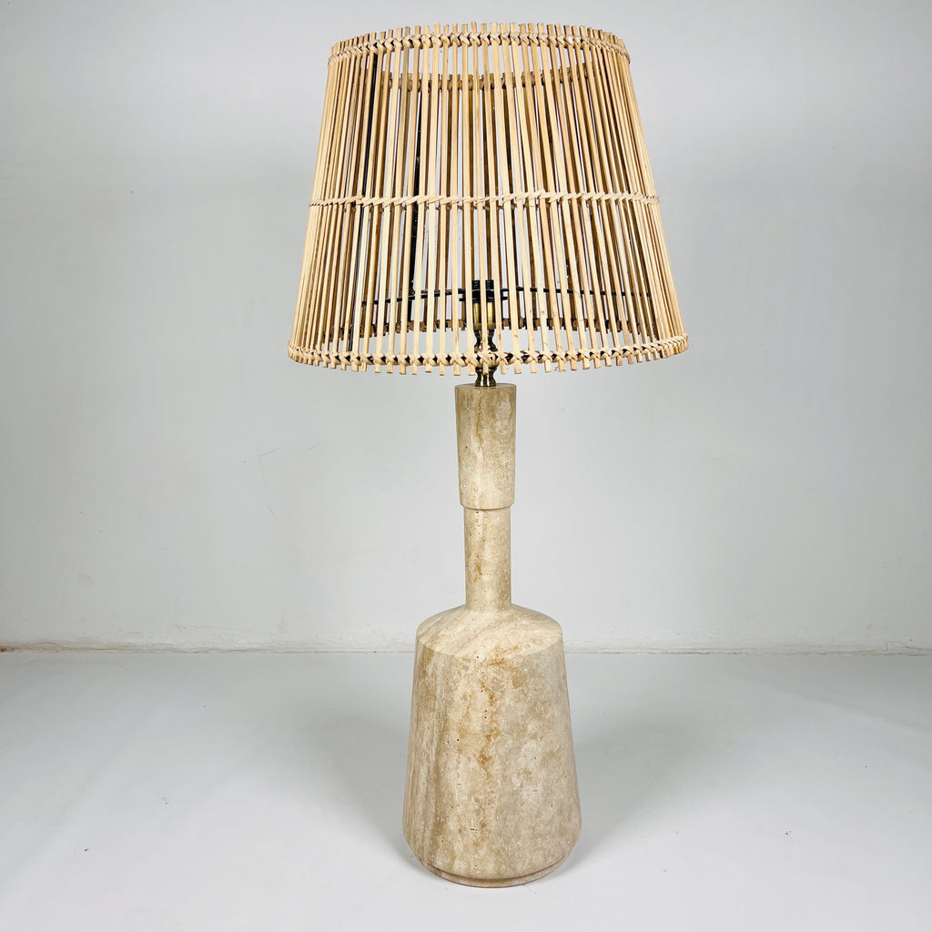 Bottled Bottom Travertine Lamp