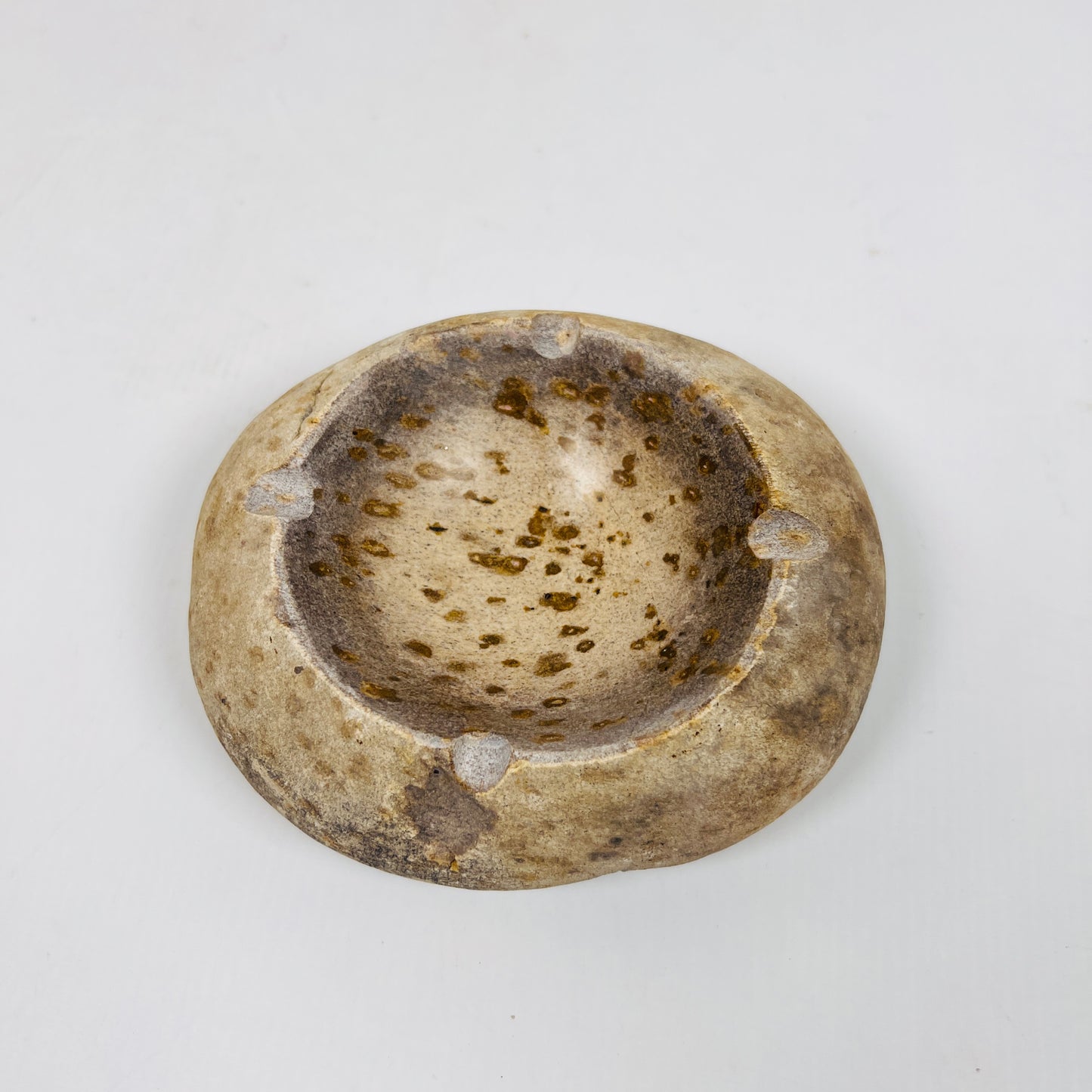 Brown Spotted Ash Tray - River Stone