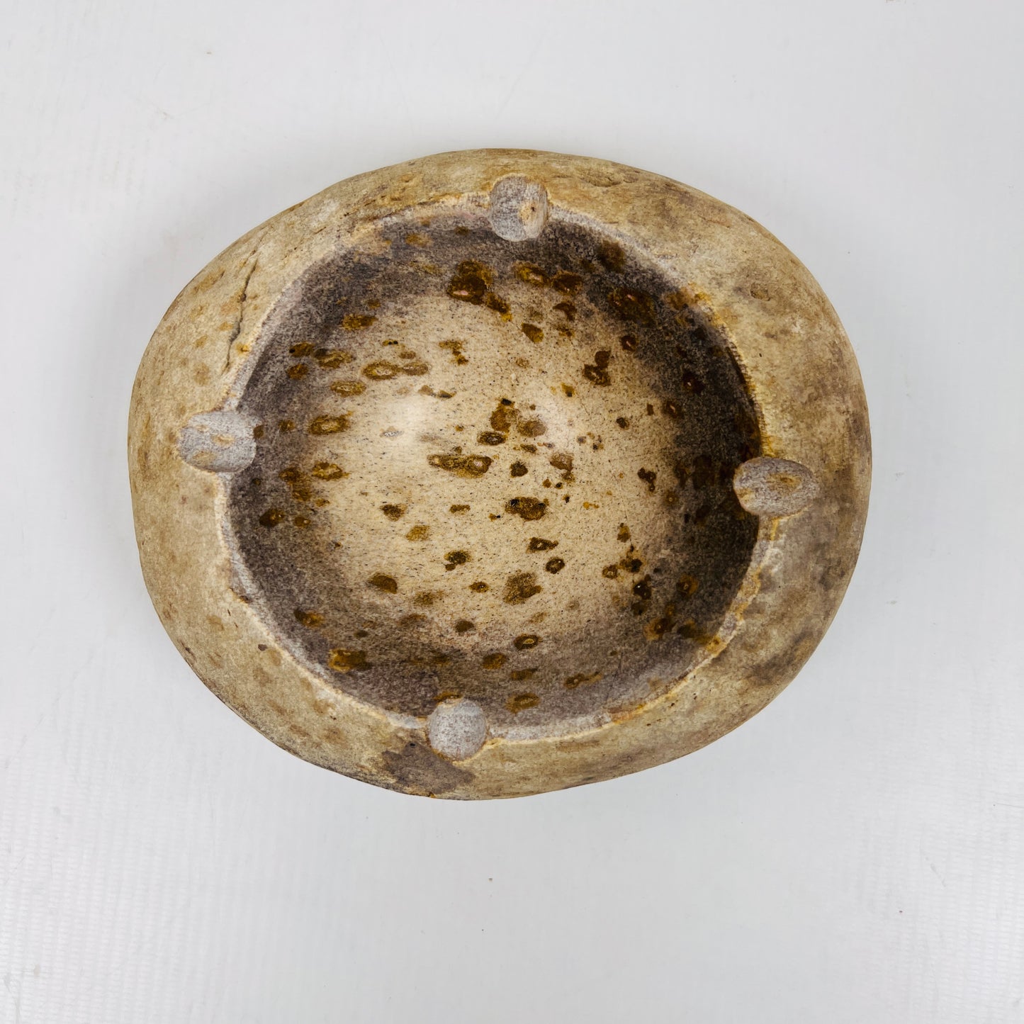 Brown Spotted Ash Tray - River Stone