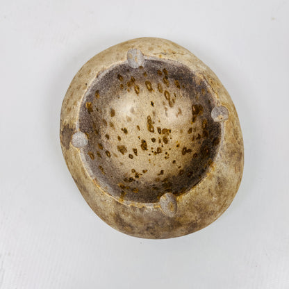 Brown Spotted Ash Tray - River Stone