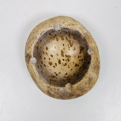 Brown Spotted Ash Tray - River Stone