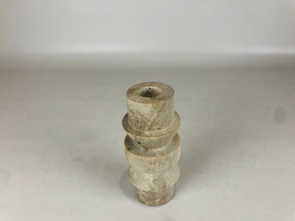 Stacked Candle Stand - Travertine