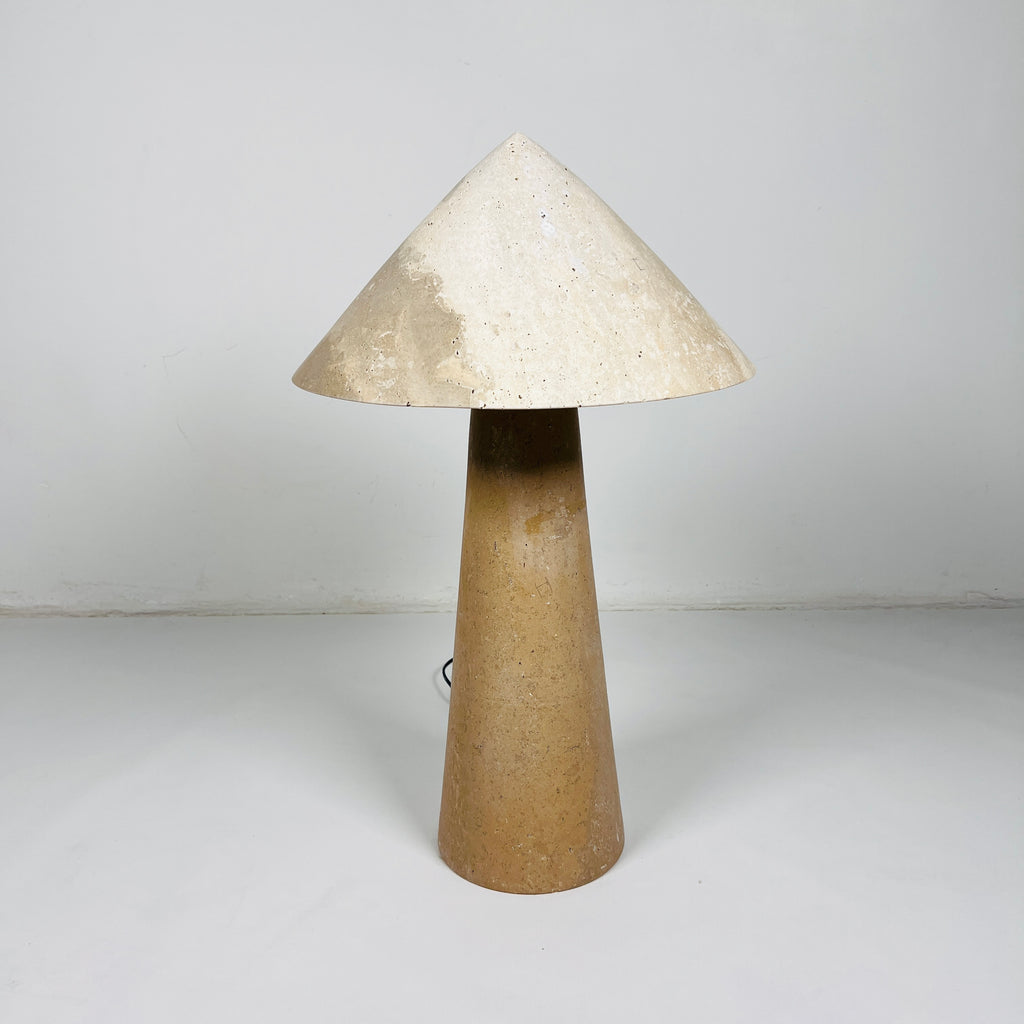 Travertine Cone Table Lamp