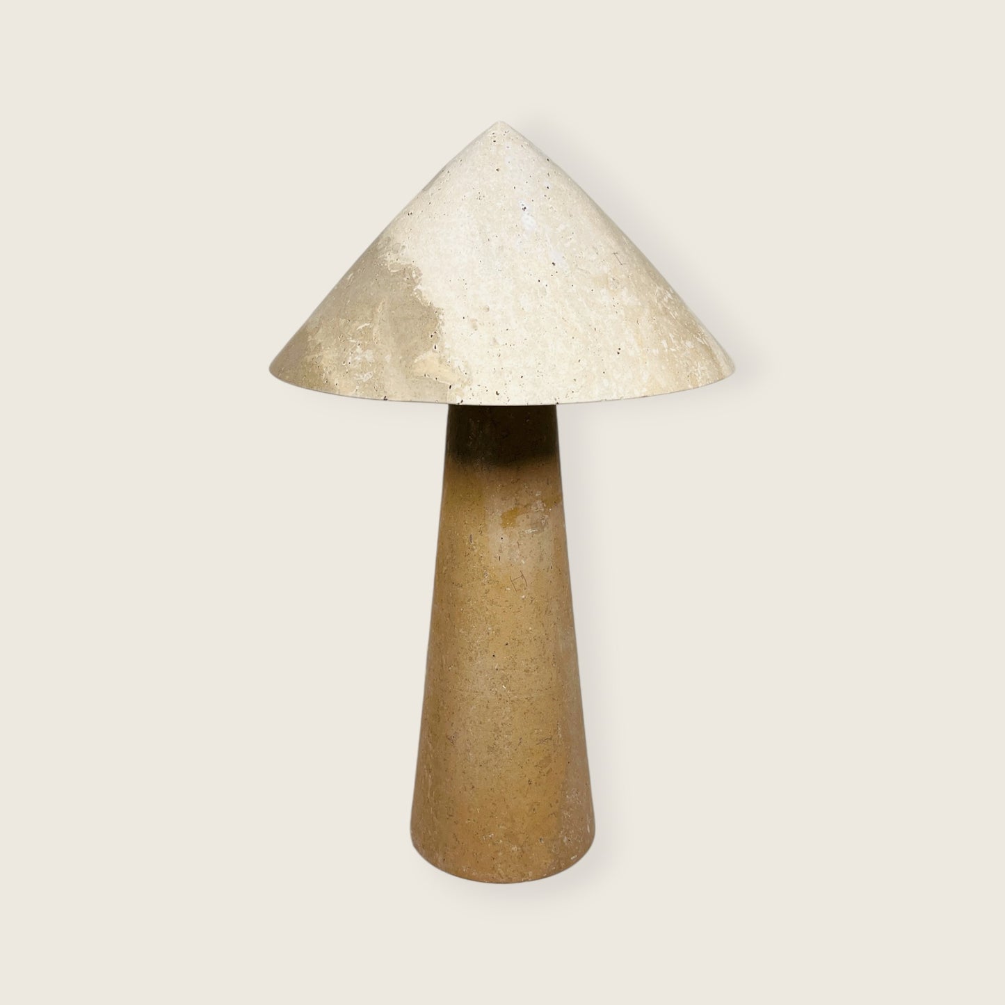 Travertine Cone Table Lamp