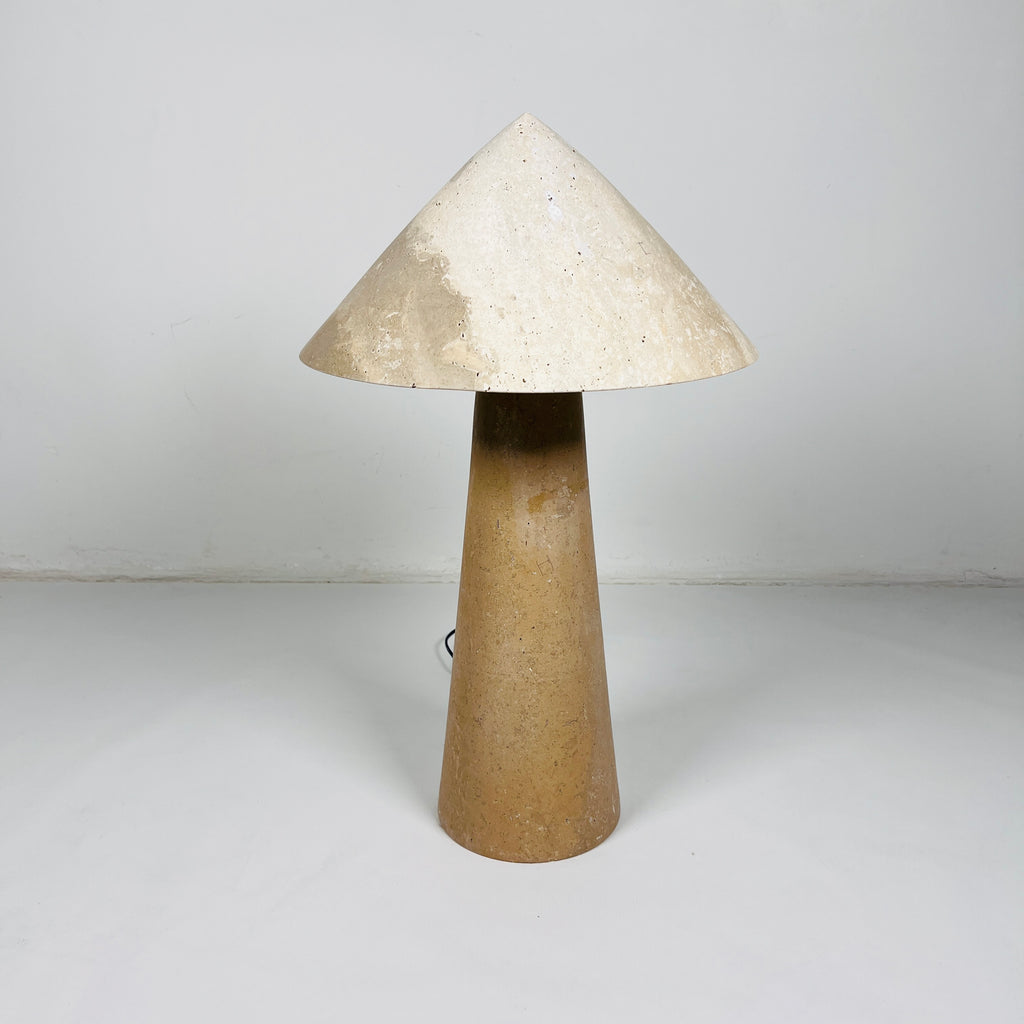 Travertine Cone Table Lamp