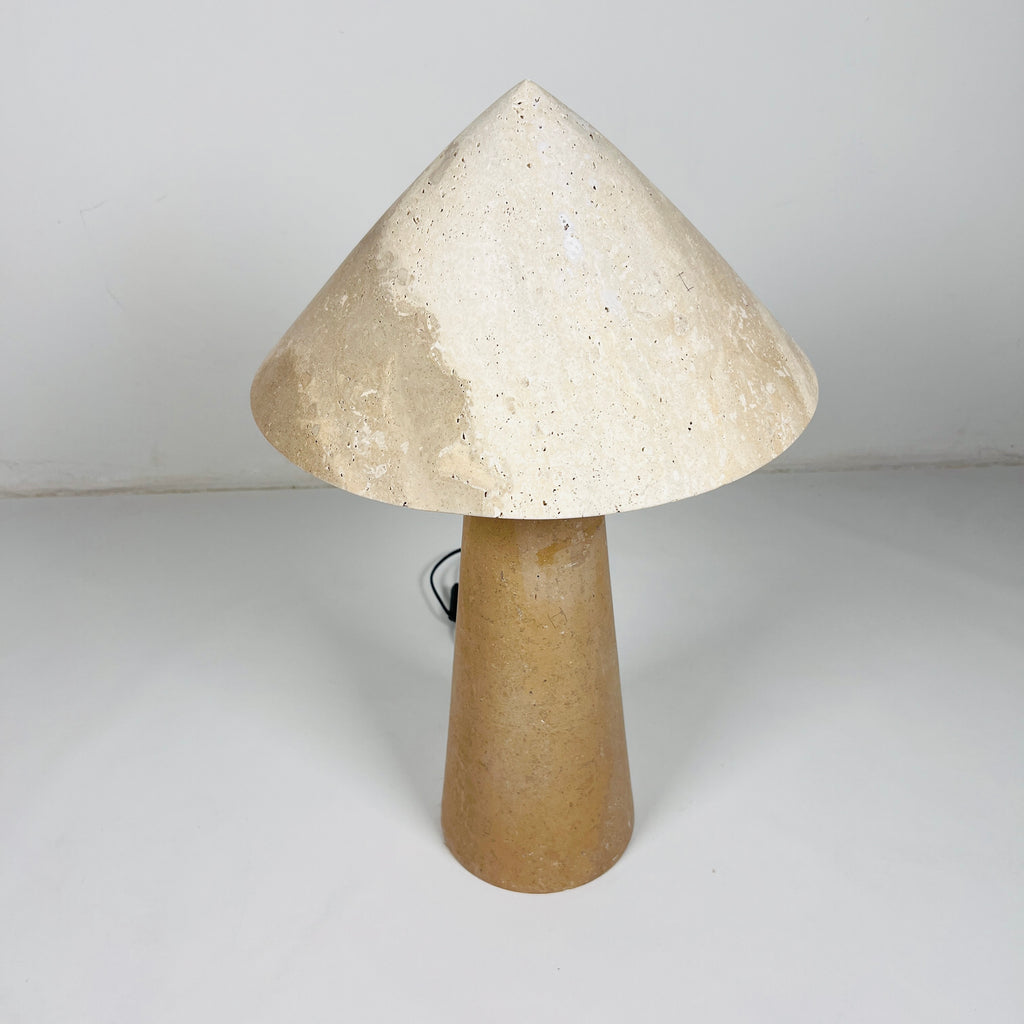 Travertine Cone Table Lamp