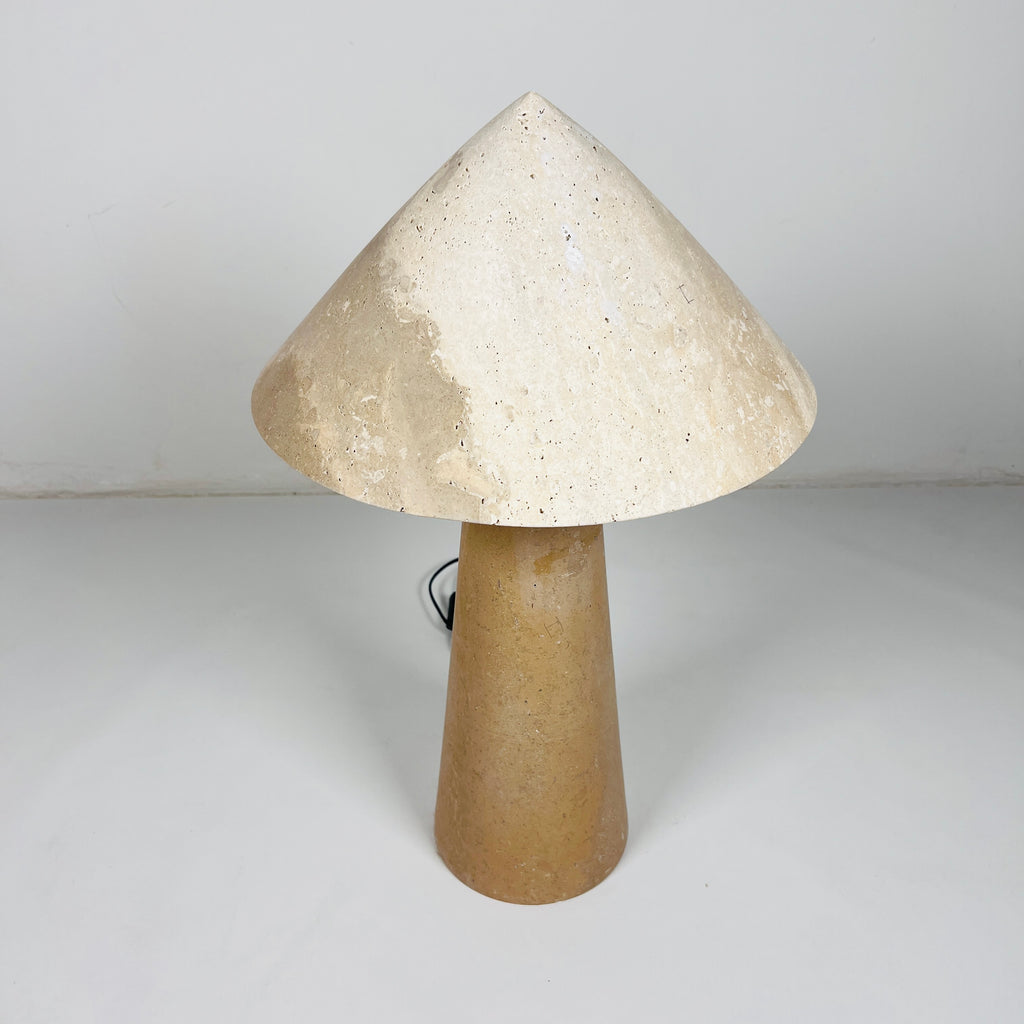 Travertine Cone Table Lamp