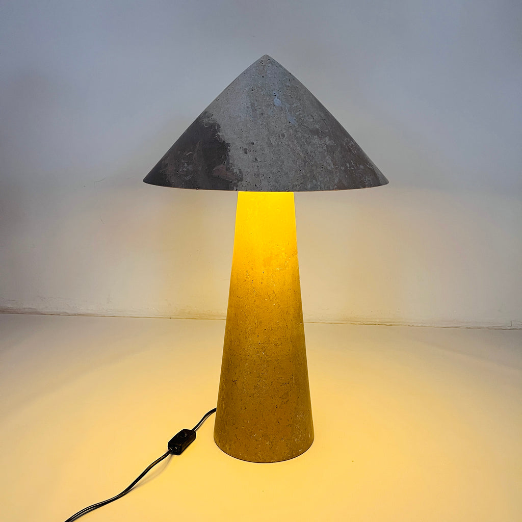 Travertine Cone Table Lamp