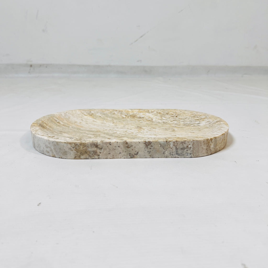 Auric Flow Travertine Dish