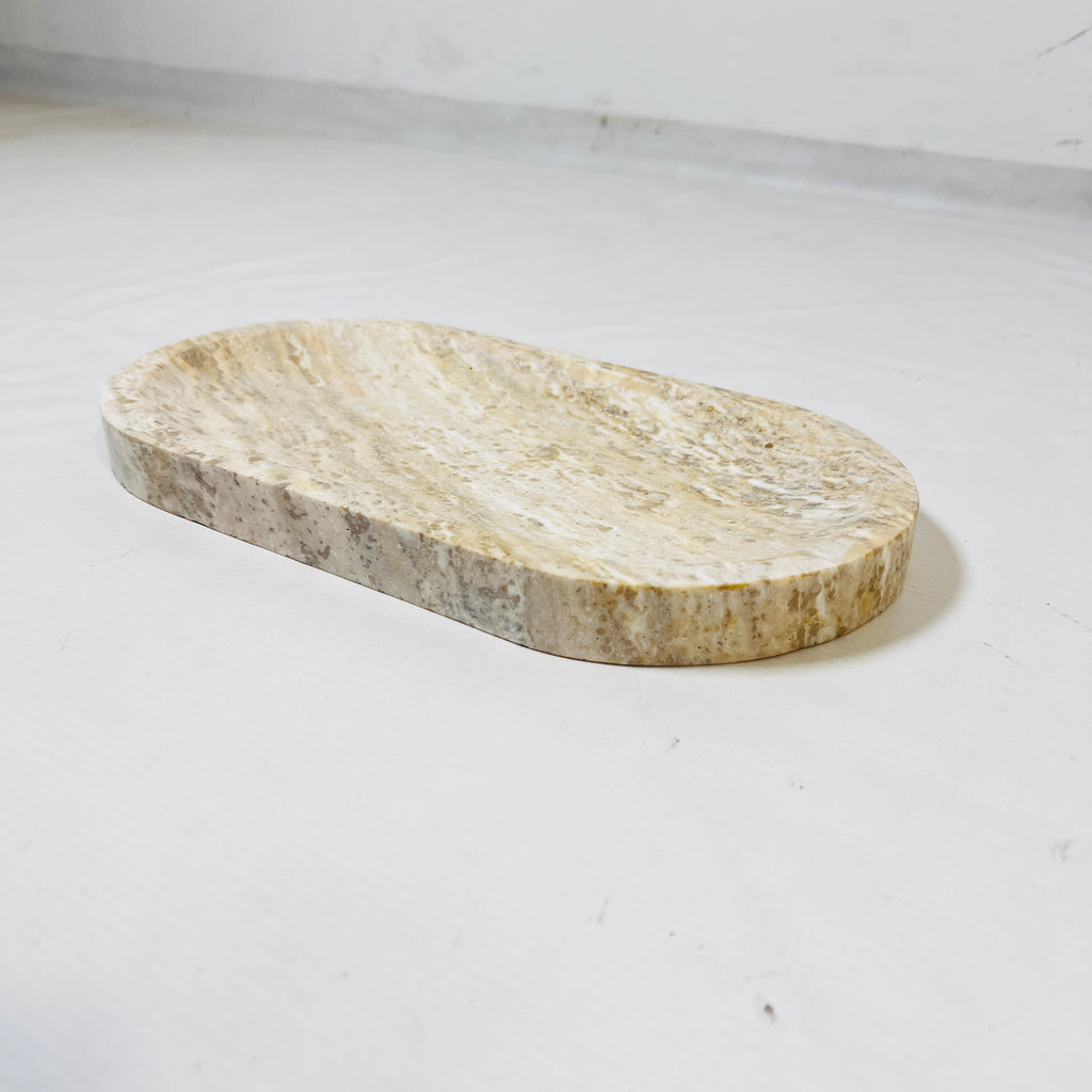 Auric Flow Travertine Dish