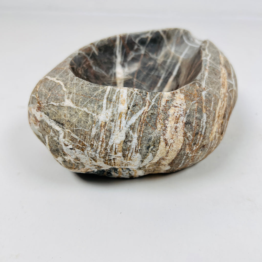 River Stone Brown Webbed Ash Tray