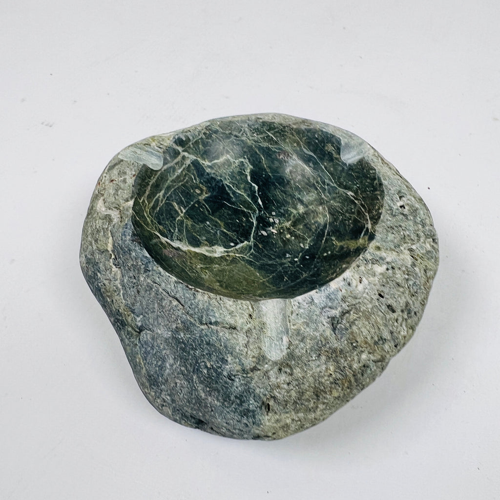 River Stone Lime And Blue Webbed Ash Tray