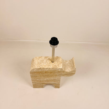 Rhinocerus Lamp - Travertine