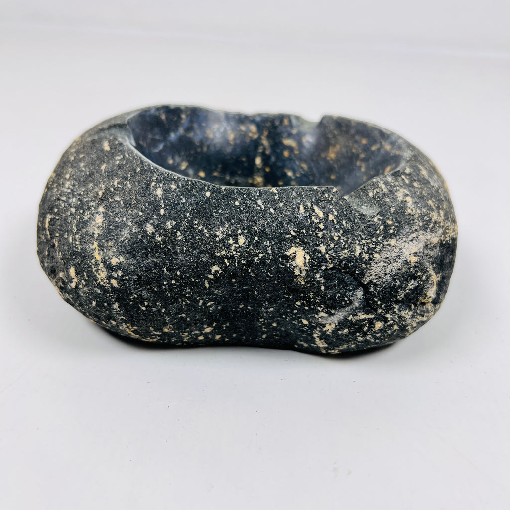 River Stone Blue Gold Splashed Ash Tray