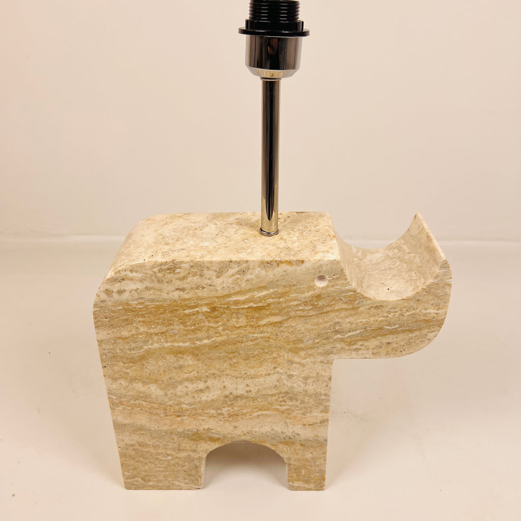 Rhino Travertine Table Lamp