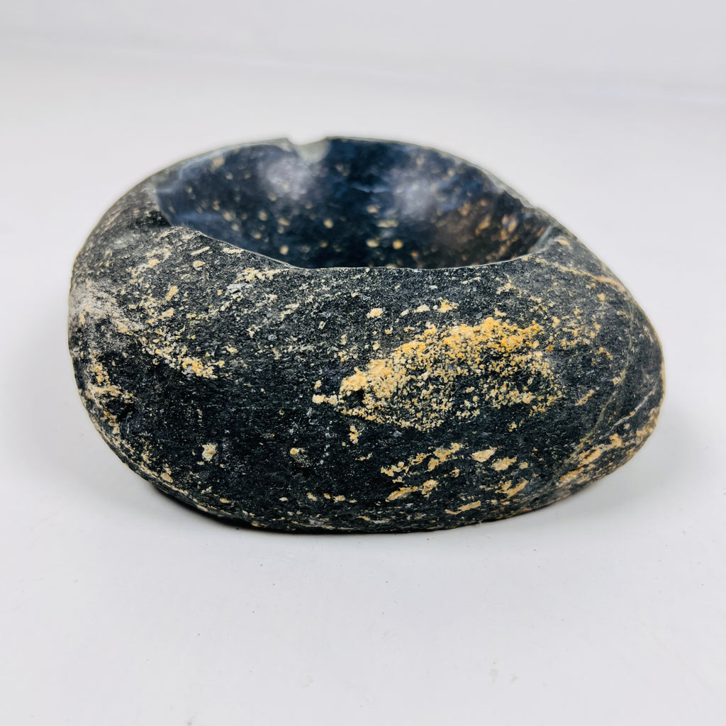 River Stone Blue Gold Splashed Ash Tray