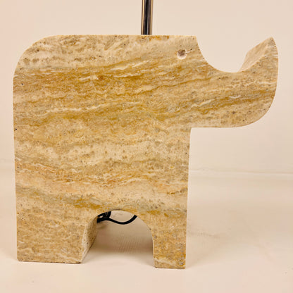 Rhinocerus Lamp - Travertine