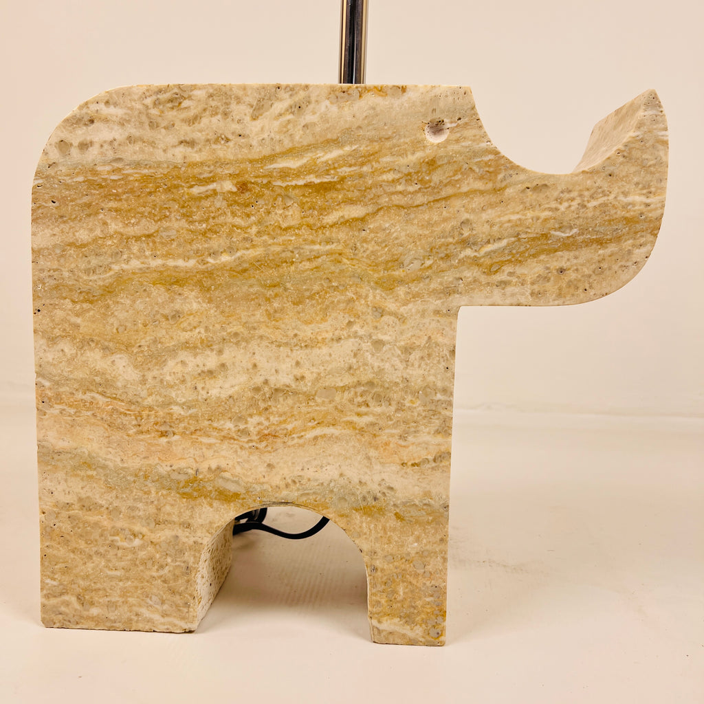 Rhino Travertine Table Lamp