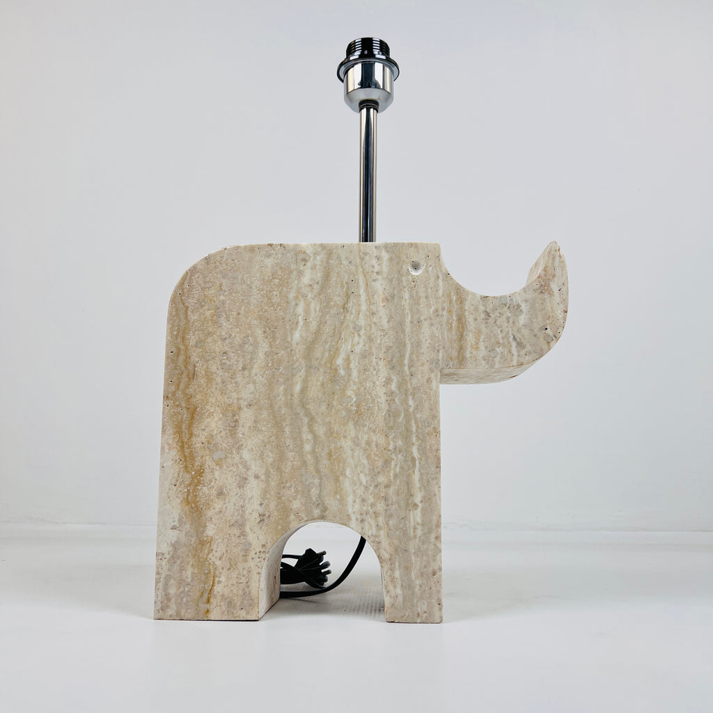 Rhino Travertine Table Lamp