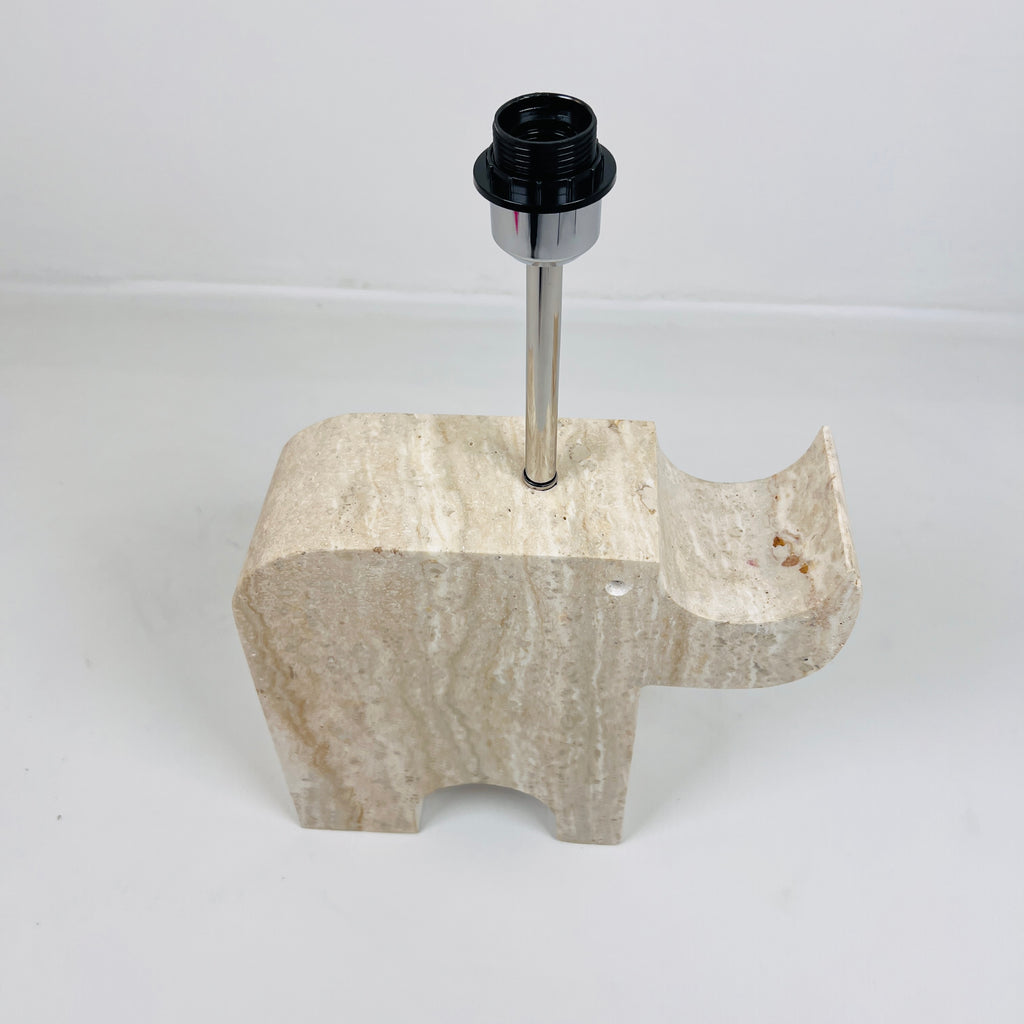 Rhino Travertine Table Lamp