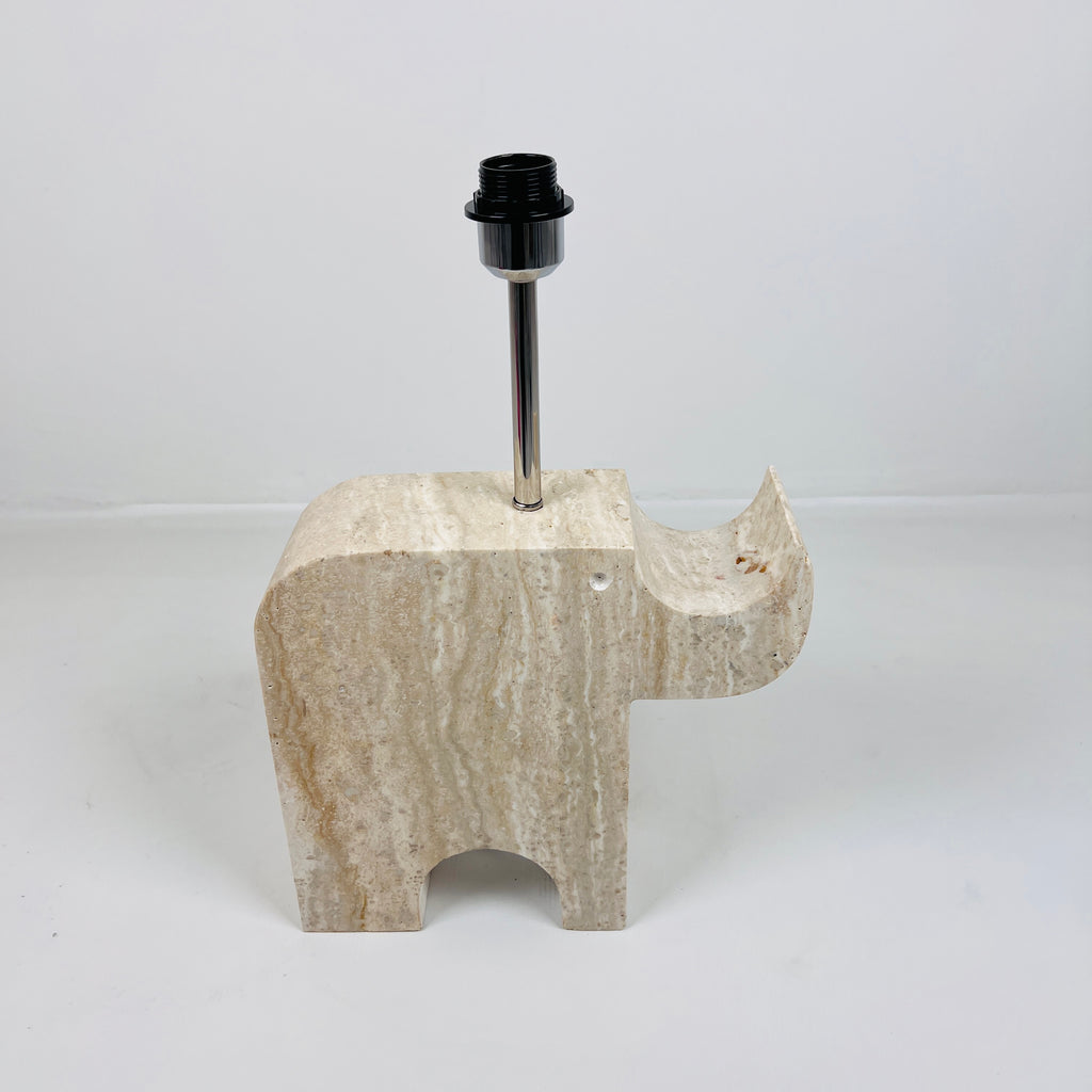 Rhino Travertine Table Lamp