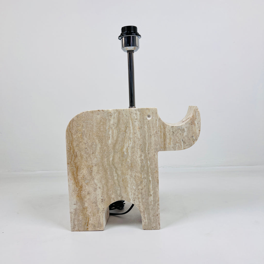 Rhino Travertine Table Lamp