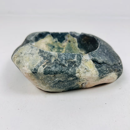 Green Water Marked Ash Tray - River Stone