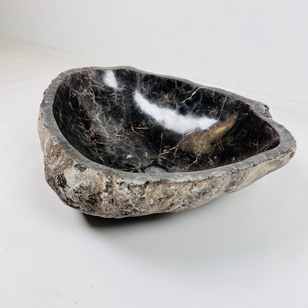 Golden Webbed River Stone Sink