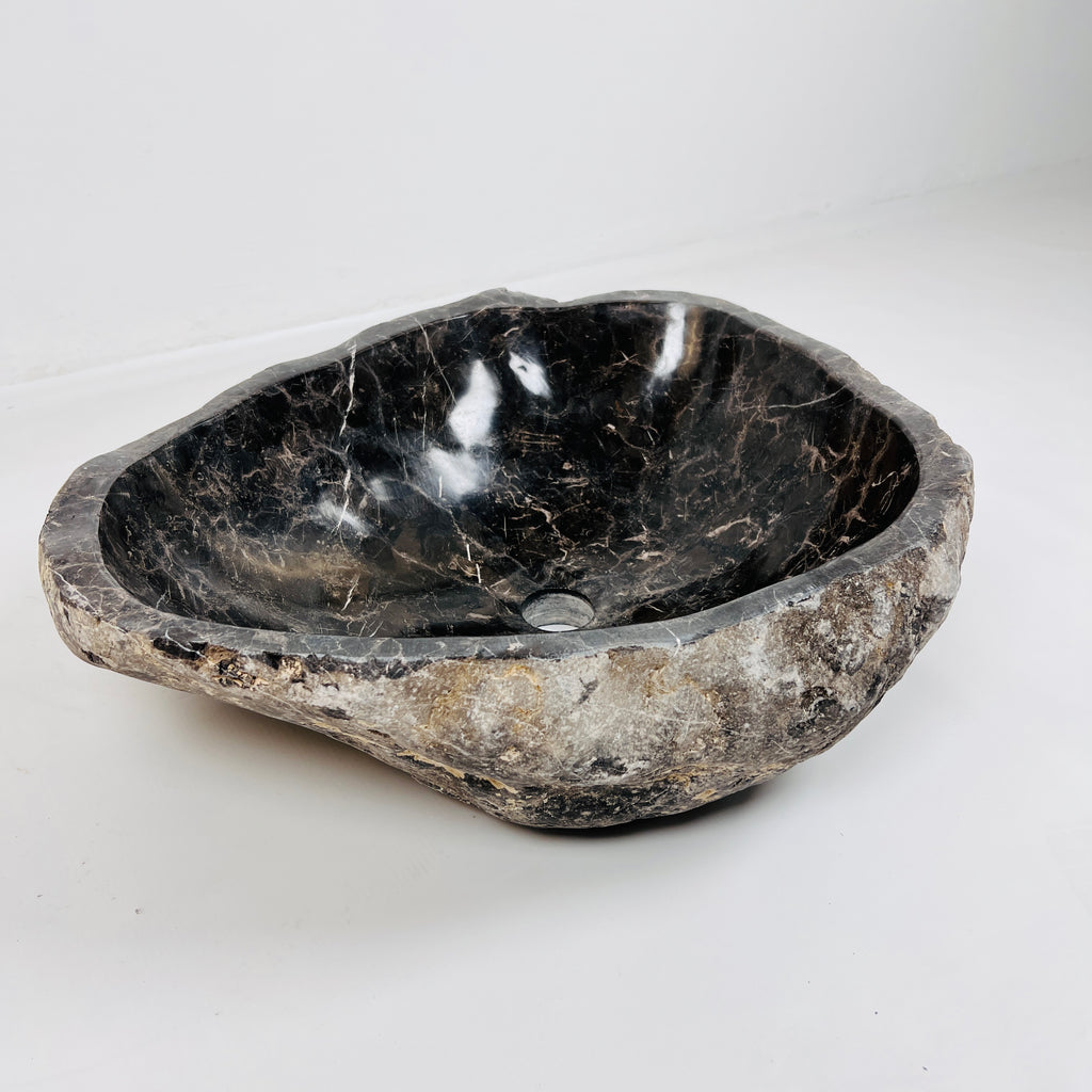 Golden Webbed River Stone Sink