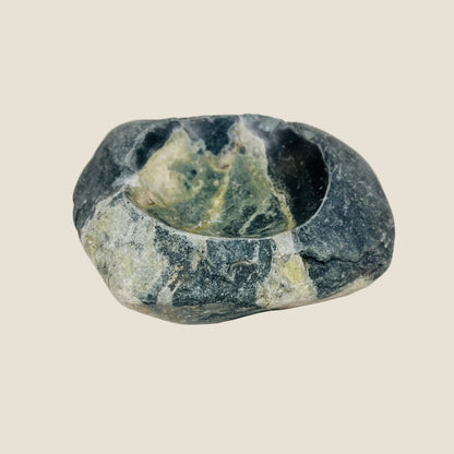 Green Water Marked Ash Tray - River Stone
