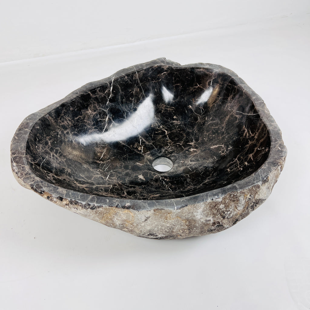 Golden Webbed River Stone Sink