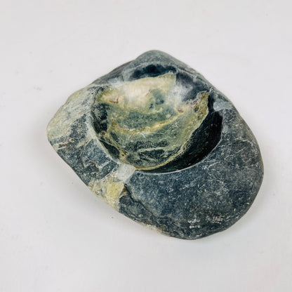 Green Water Marked Ash Tray - River Stone