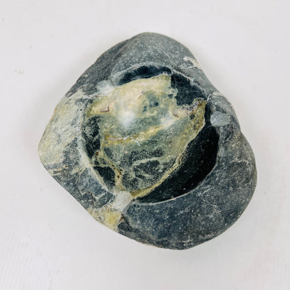 Green Water Marked Ash Tray - River Stone
